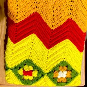 Multicolored Afghan throw